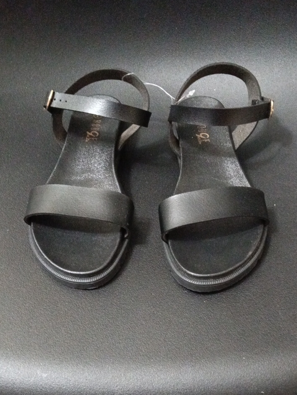 Rogue Black Women's Ankle-Strap Flat Sandals